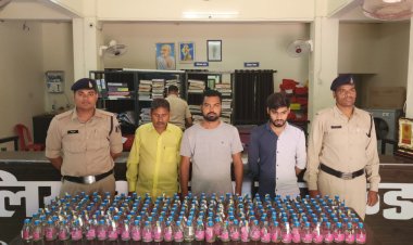 अवैध रूप से शराब ले जाते तीन लोगो को पुलिस ने किया गिरफ्तार, 240पाव देशी शराब जप्त